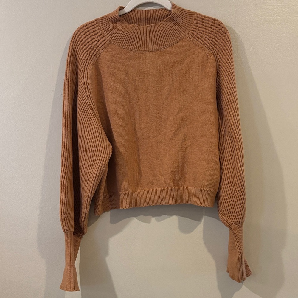 Maeve Camel Crew Neck Sweater